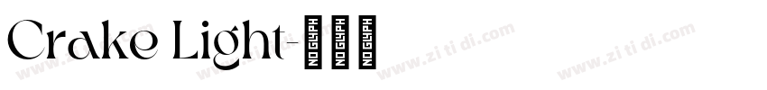 Crake Light字体转换